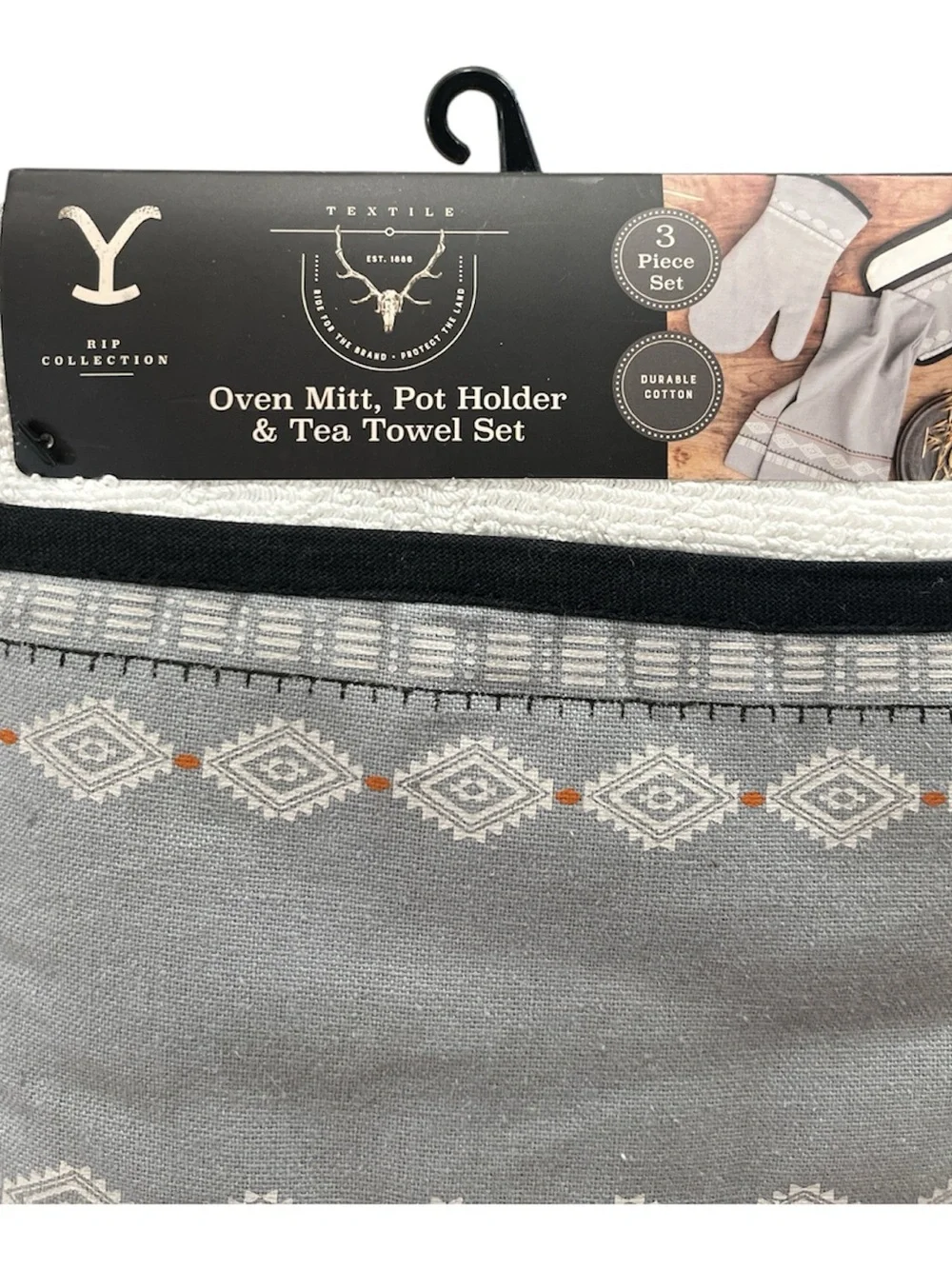 Rip Collection from Yellowstone Tv Series:Oven Mitt, Pot Holder & Towel Set